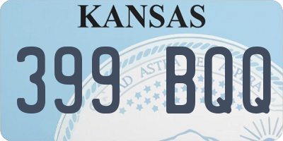 KS license plate 399BQQ