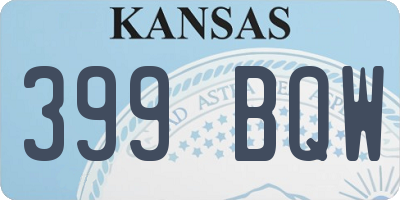 KS license plate 399BQW
