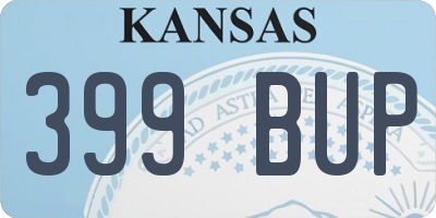 KS license plate 399BUP