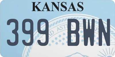KS license plate 399BWN