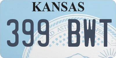 KS license plate 399BWT