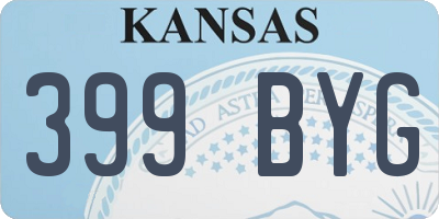 KS license plate 399BYG