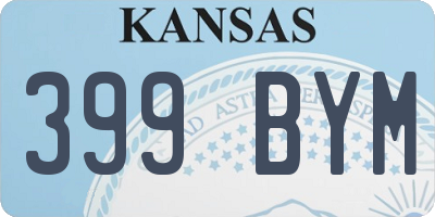 KS license plate 399BYM