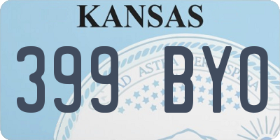 KS license plate 399BYO