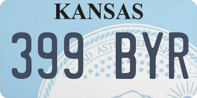KS license plate 399BYR