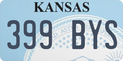 KS license plate 399BYS