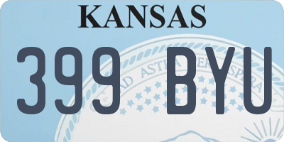 KS license plate 399BYU