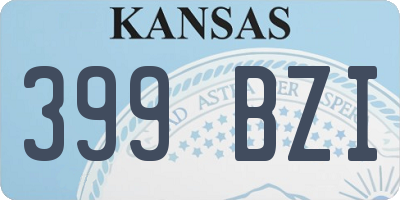 KS license plate 399BZI