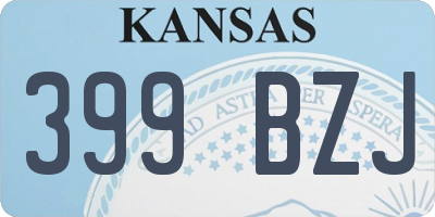 KS license plate 399BZJ