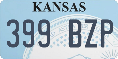 KS license plate 399BZP