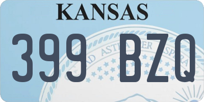 KS license plate 399BZQ