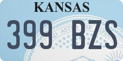 KS license plate 399BZS