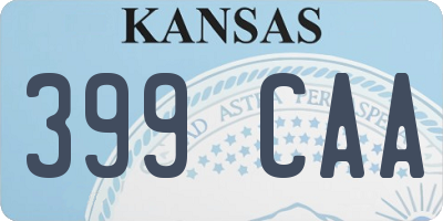 KS license plate 399CAA