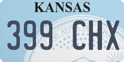 KS license plate 399CHX