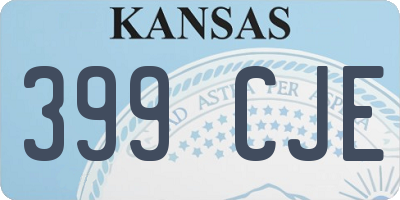 KS license plate 399CJE