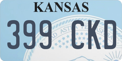 KS license plate 399CKD