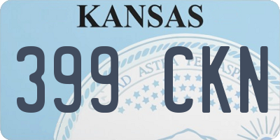 KS license plate 399CKN