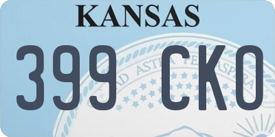 KS license plate 399CKO