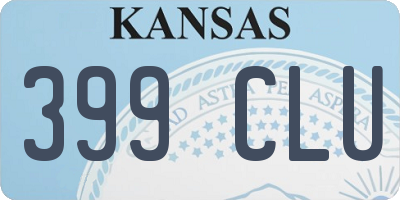 KS license plate 399CLU