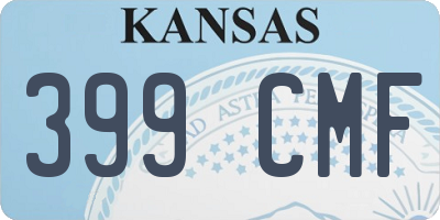KS license plate 399CMF