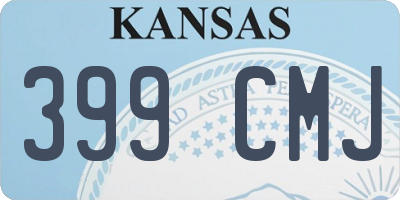 KS license plate 399CMJ
