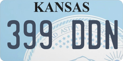 KS license plate 399DDN