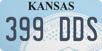 KS license plate 399DDS