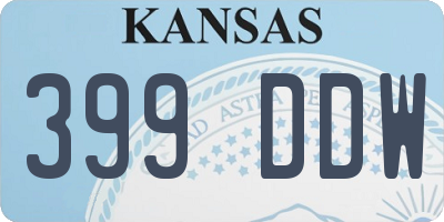 KS license plate 399DDW