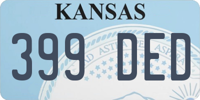 KS license plate 399DED