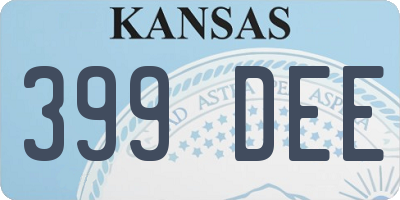 KS license plate 399DEE