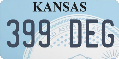 KS license plate 399DEG