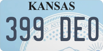 KS license plate 399DEO