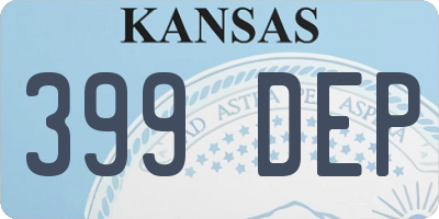 KS license plate 399DEP