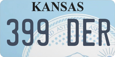 KS license plate 399DER