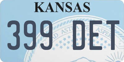 KS license plate 399DET