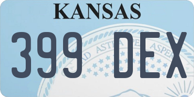 KS license plate 399DEX