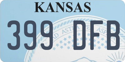 KS license plate 399DFB