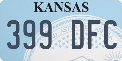 KS license plate 399DFC