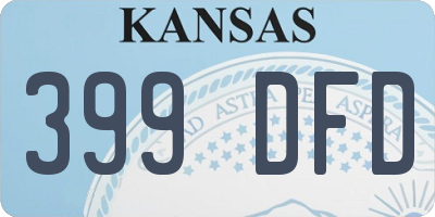 KS license plate 399DFD