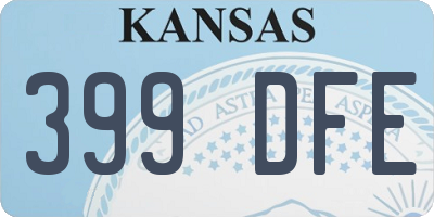KS license plate 399DFE