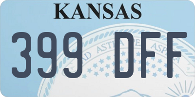 KS license plate 399DFF