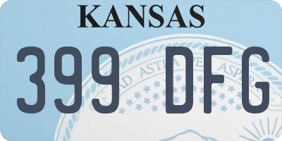 KS license plate 399DFG