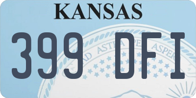 KS license plate 399DFI