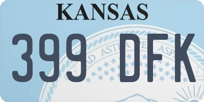 KS license plate 399DFK