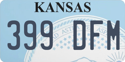KS license plate 399DFM