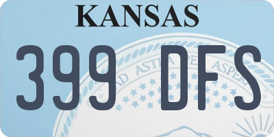 KS license plate 399DFS