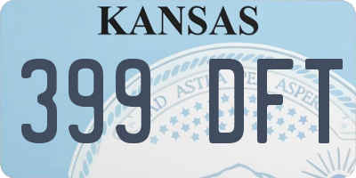 KS license plate 399DFT
