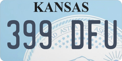 KS license plate 399DFU