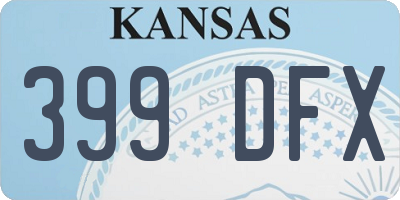 KS license plate 399DFX