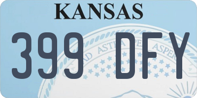 KS license plate 399DFY